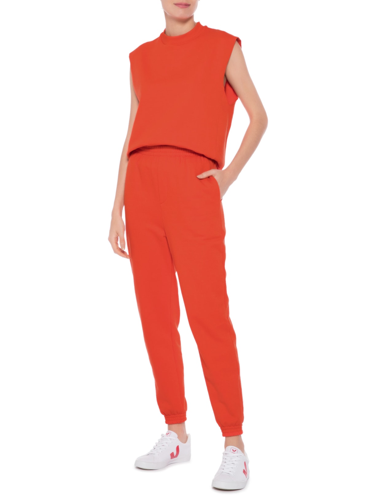 Regata Feminina Sleeveless Moletom Primary Vermelho Osklen