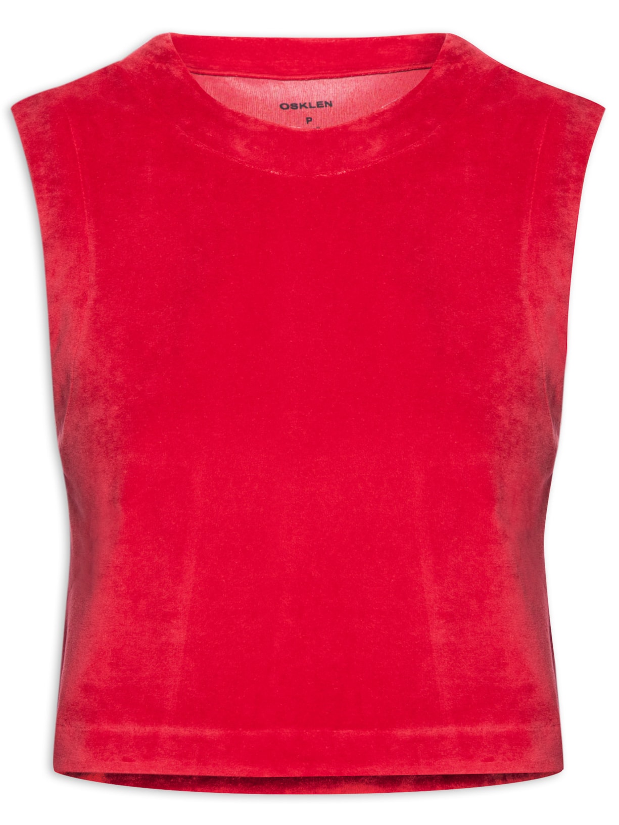 Regata Feminina Sleeveless Plush Gola - Vermelho