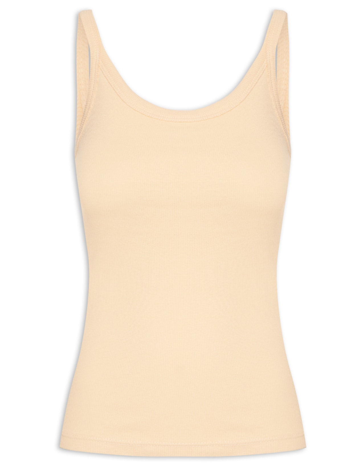 Regata Feminina Slim Em Ribana - Amarelo