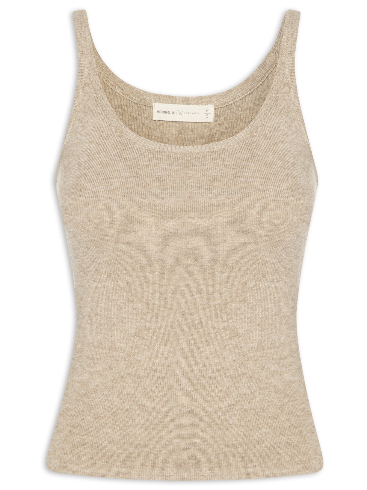 Regata Feminina Slim Em Tricot - Bege