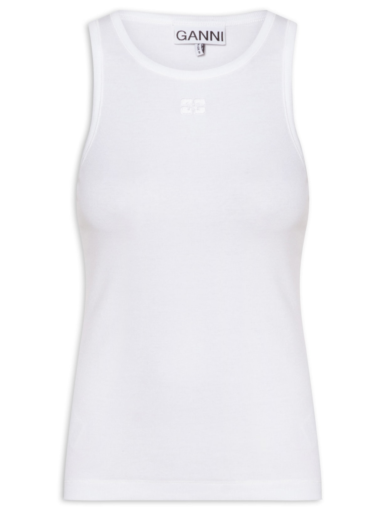 Regata Feminina Soft Cotton Rib Tank Top - Branco