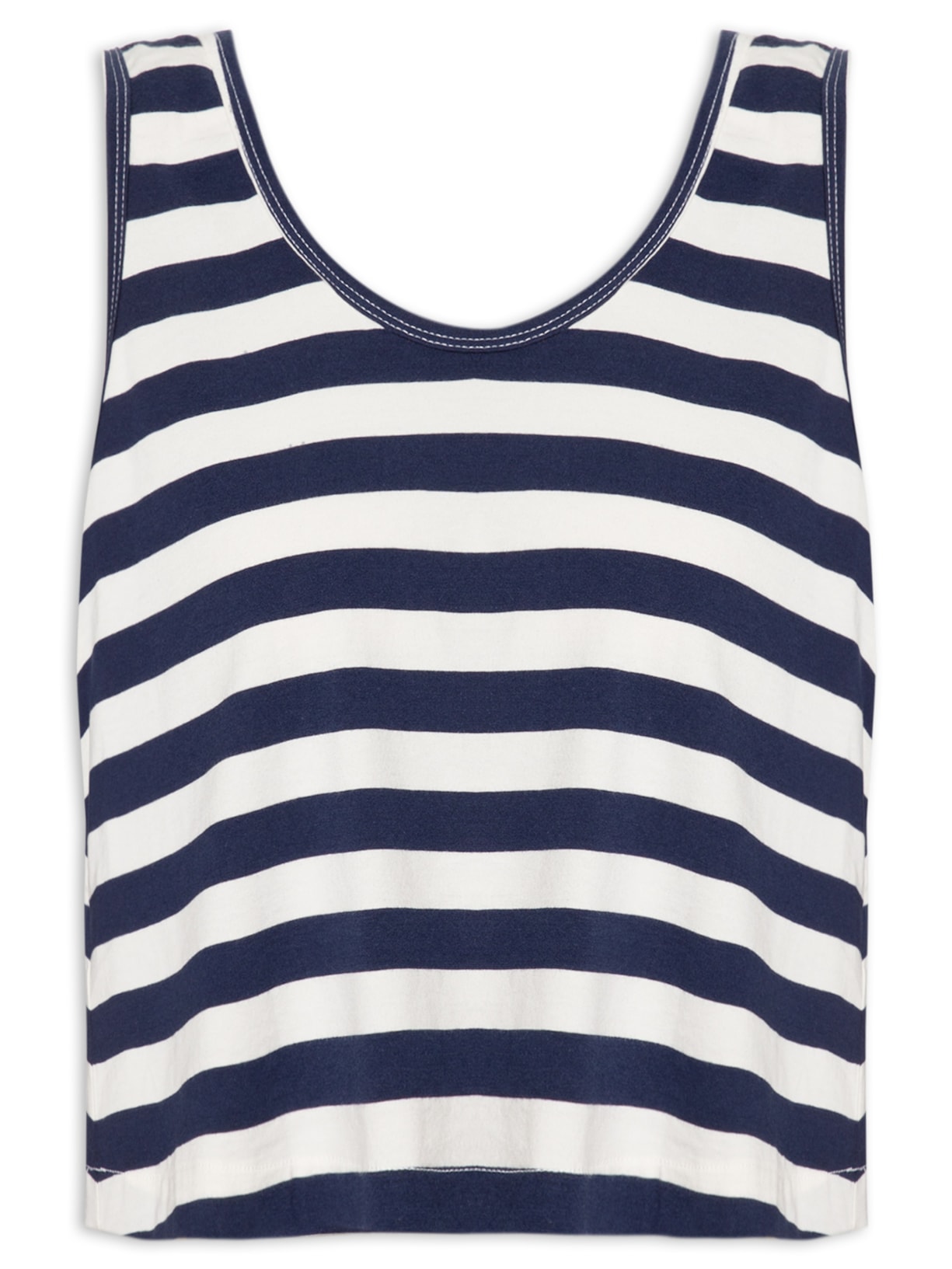 Regata Feminina Stripes Indigo Azul Osklen