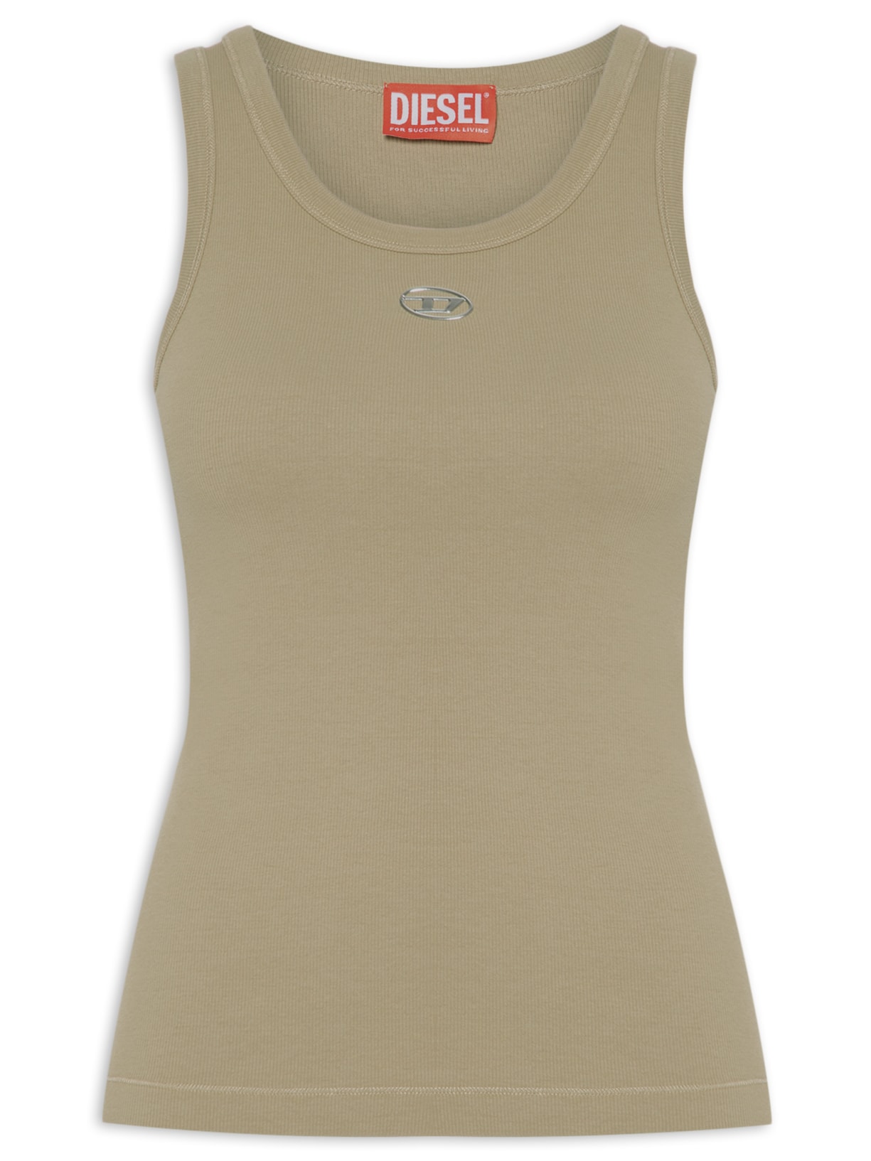 Regata Feminina T-Anki-Od Tank Top Bege Diesel