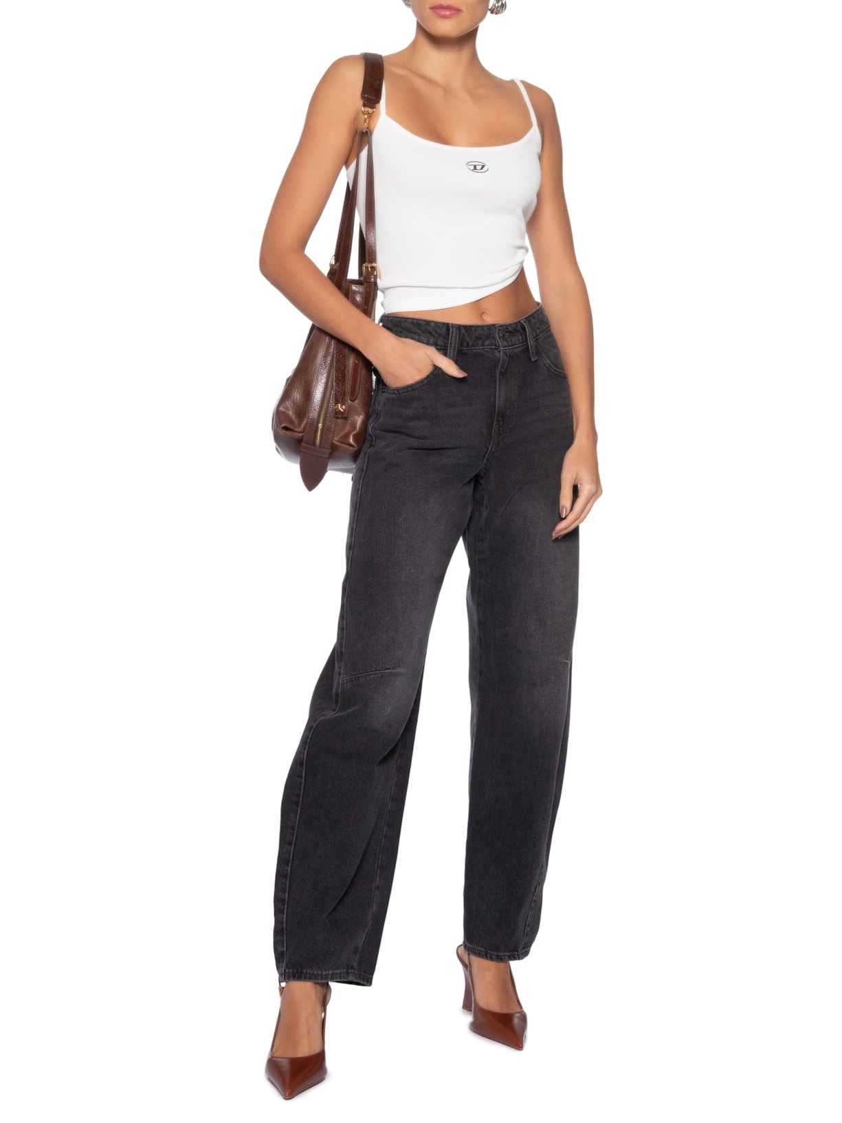 Regata Feminina T-Hupy Od Tank Branco Diesel