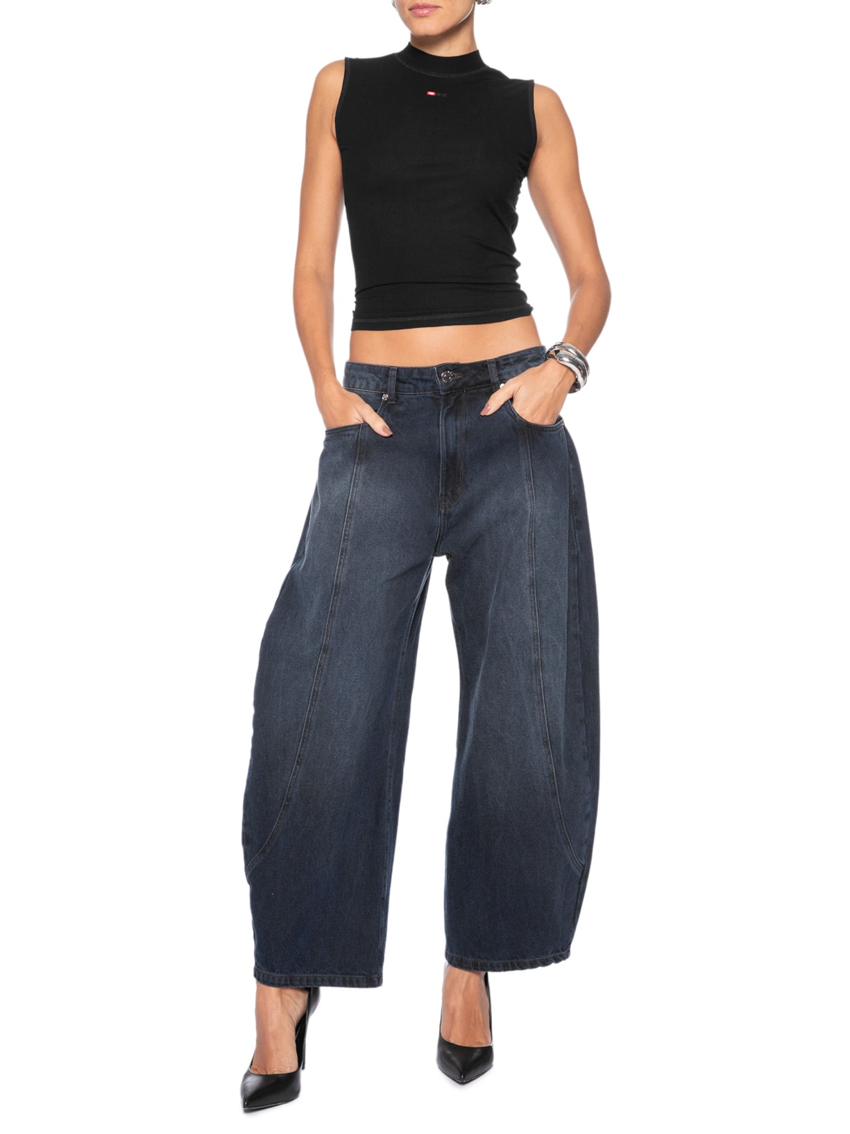 Regata Feminina T- Mokky Preto Diesel