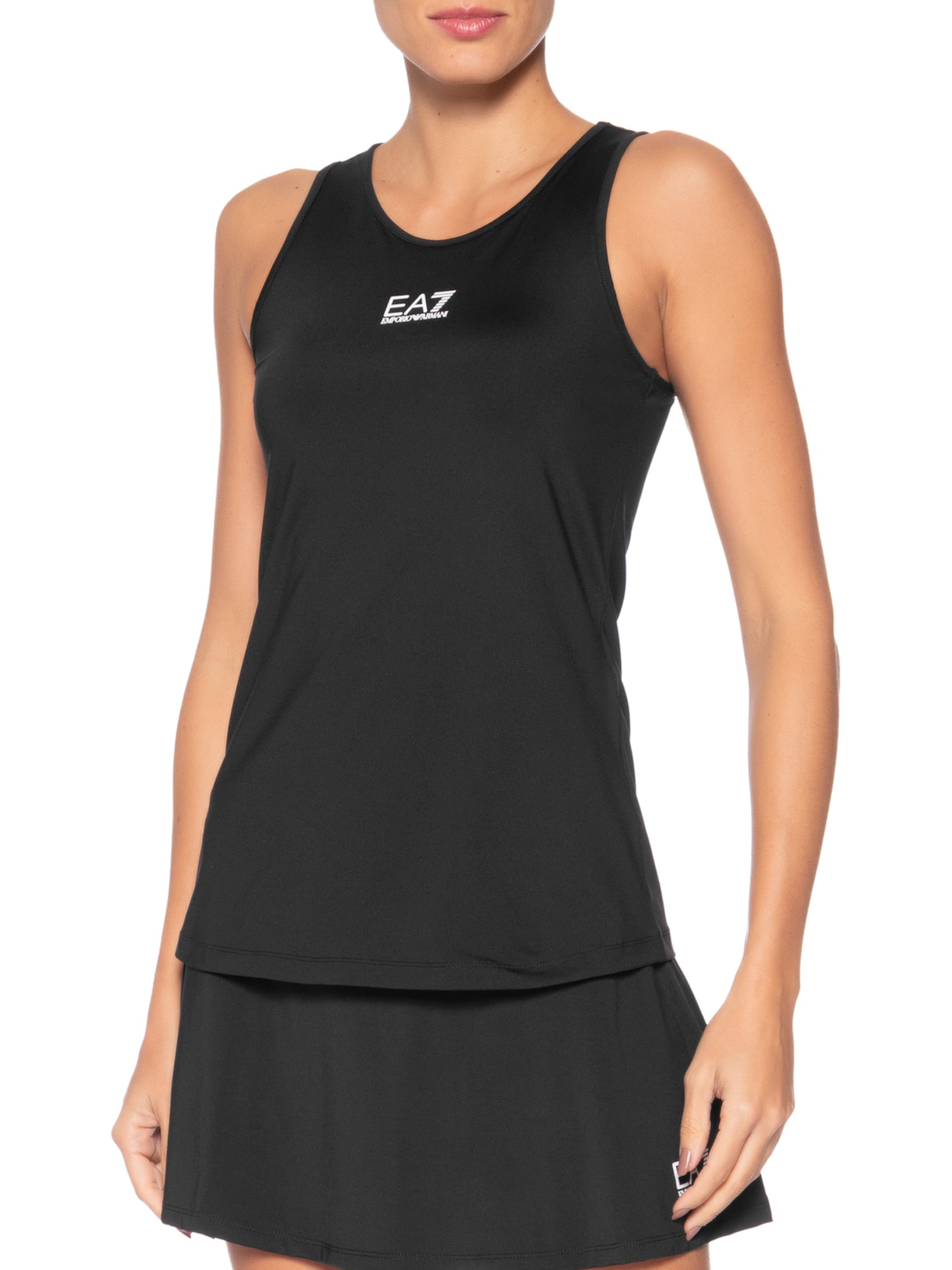 Regata Feminina Tank Preto Ea7 Emporio Armani