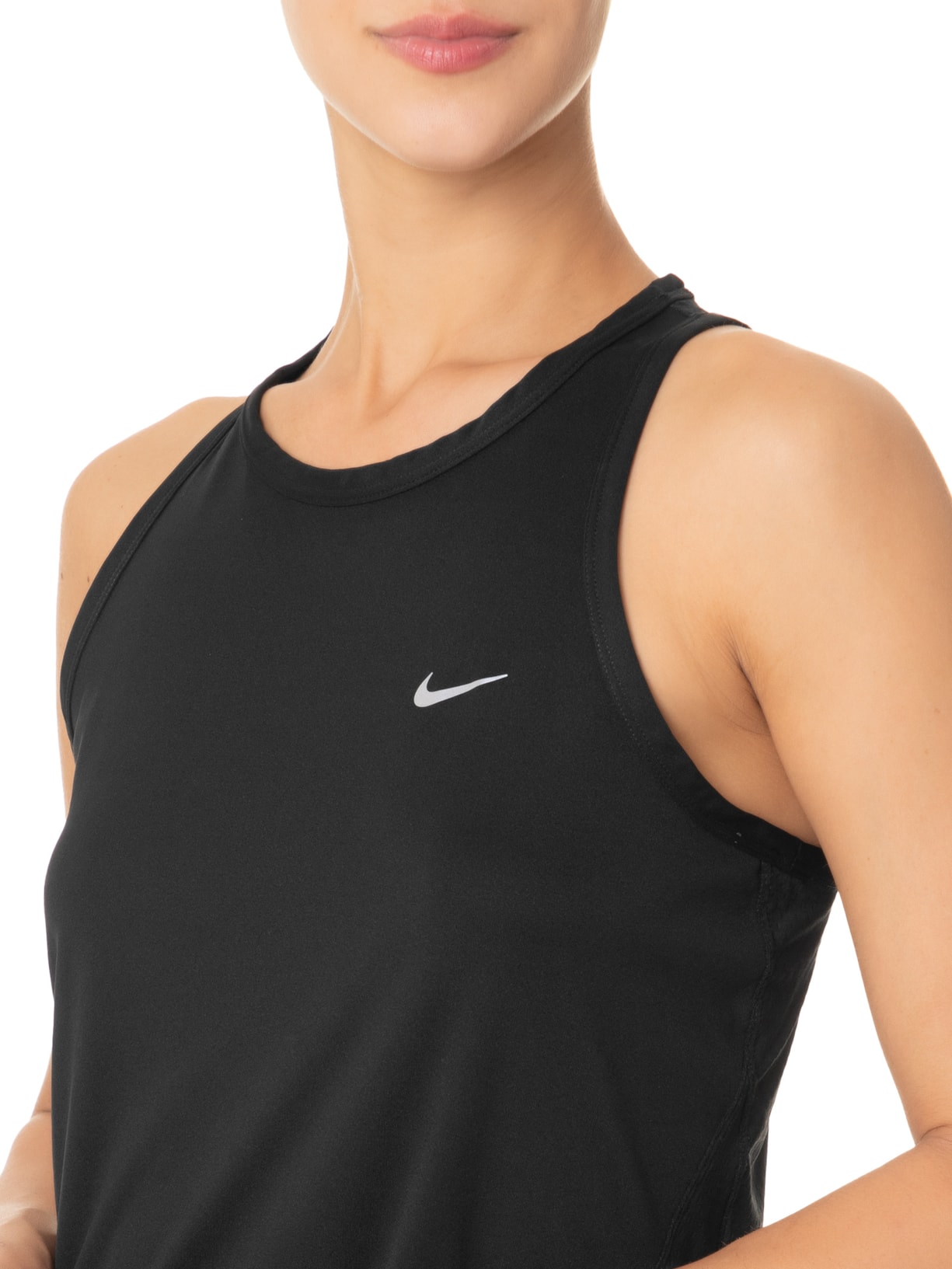 Regata Feminina Tempo Dri-Fit Run Preto Nike