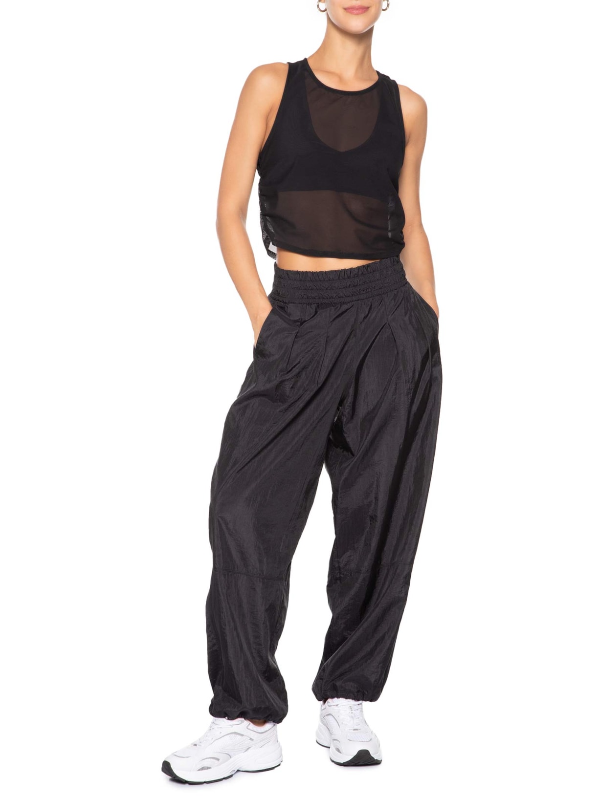 Regata Feminina Tennis Club Preto Fila