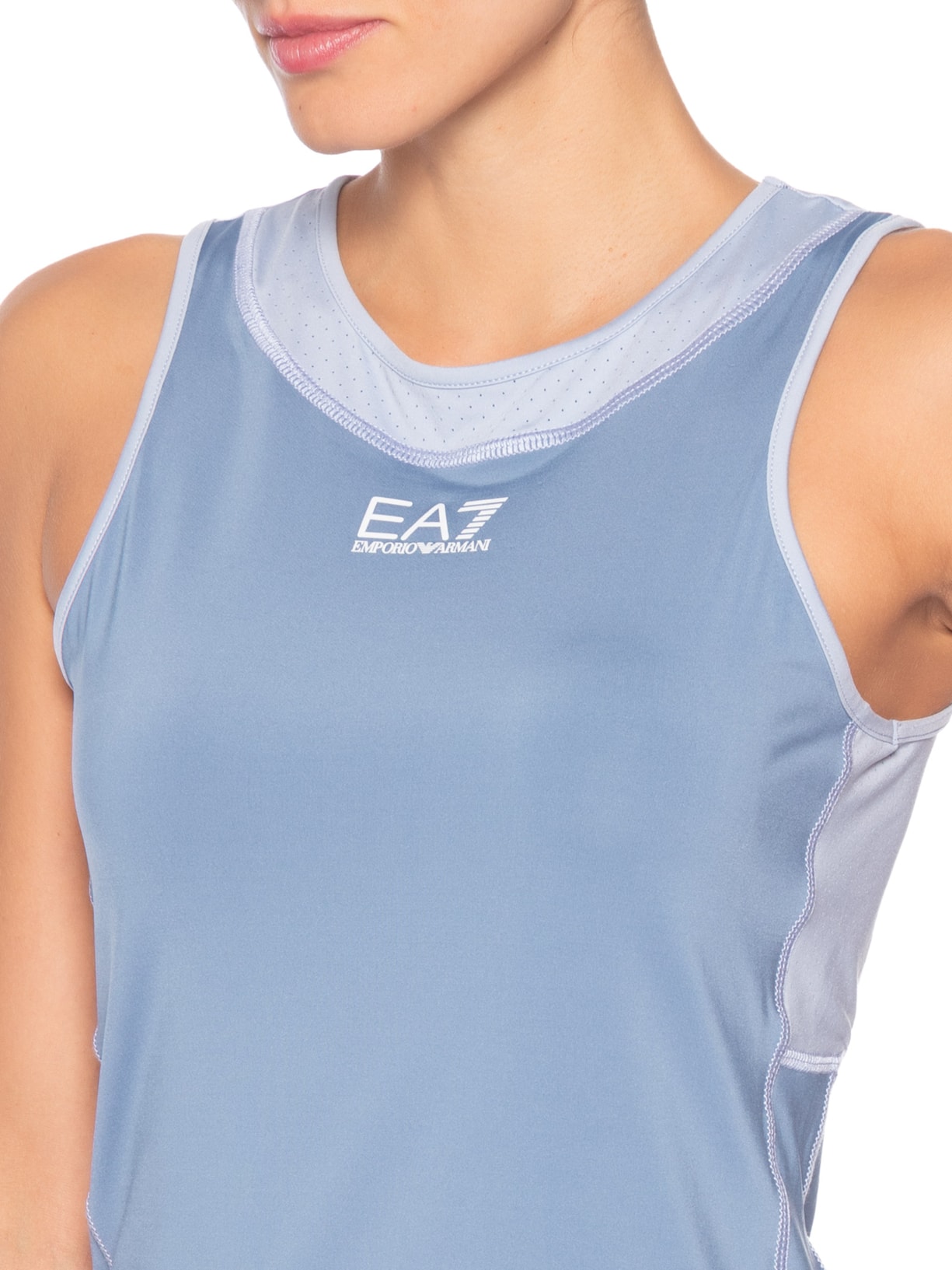 Regata Feminina Tennis Pro Tank Azul Ea7 Emporio Armani