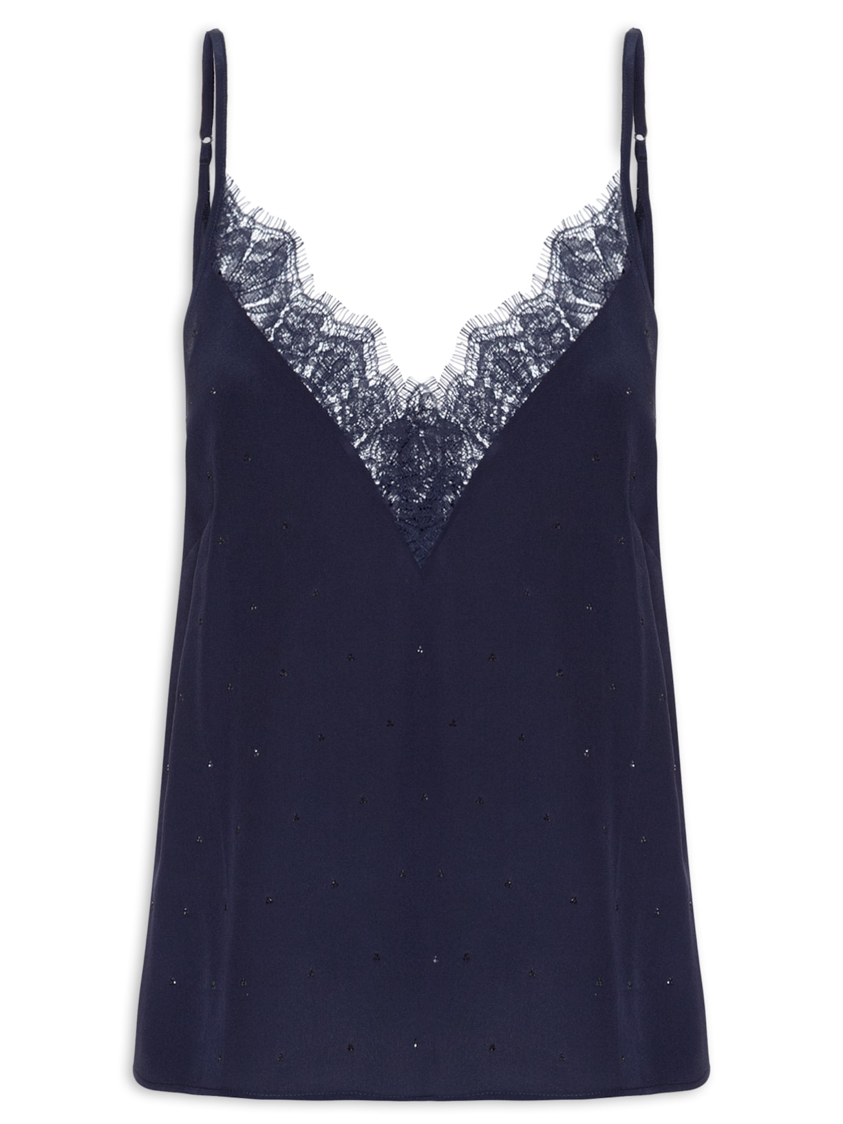 Regata Feminina Tereza Com Strass - Azul