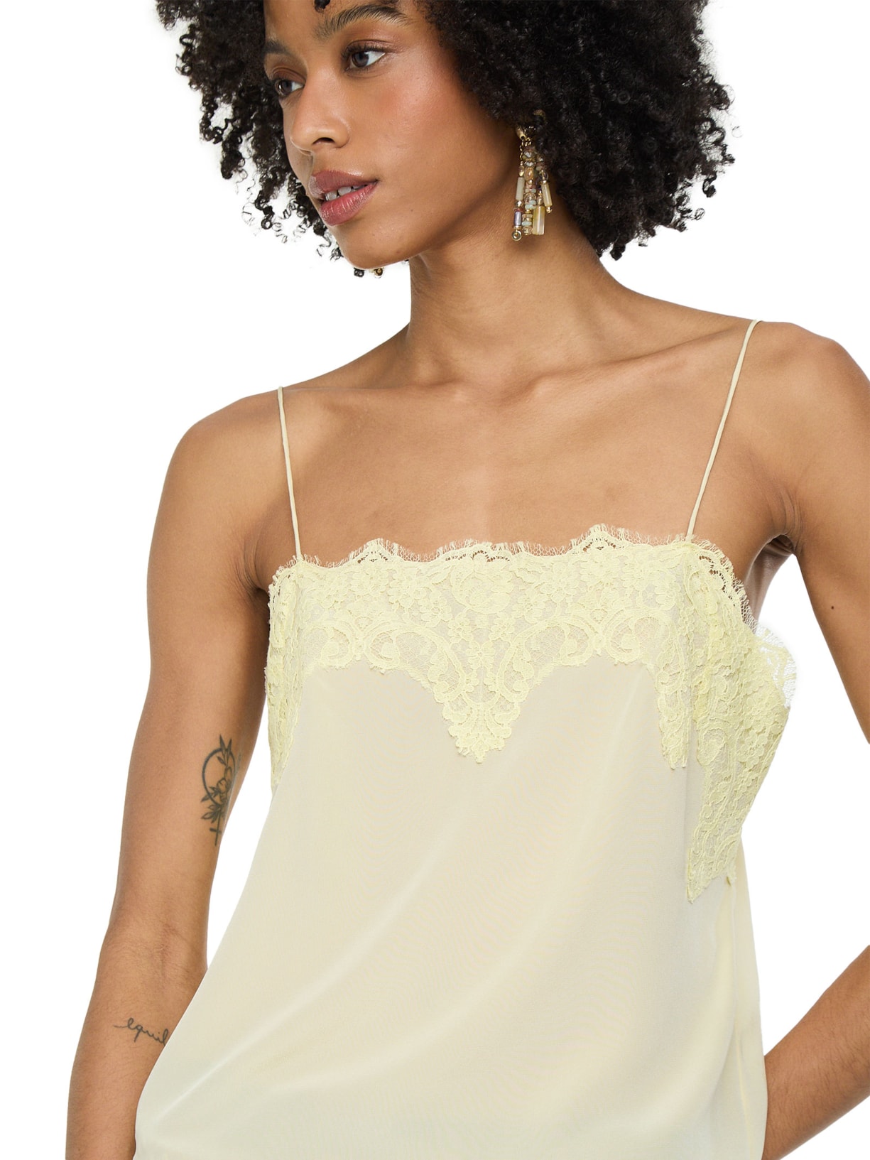 Regata Feminina Tereza Decote Reto Campo Amarelo Animale