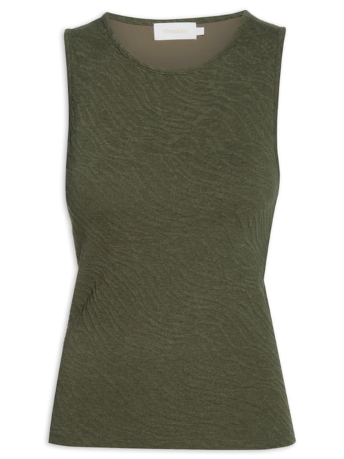 Regata Feminina Textura Zebra - Verde