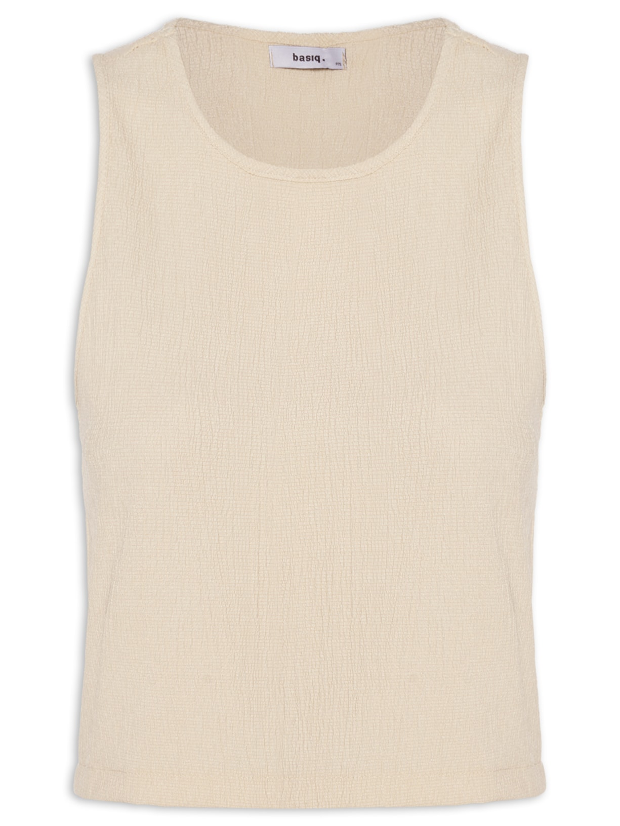 Regata Feminina Texturizada Bege Basiq