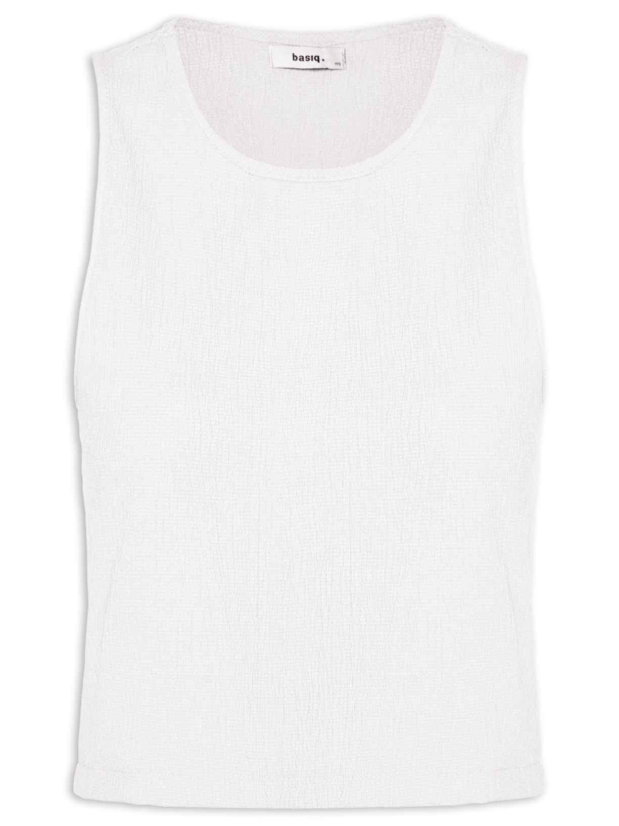 Regata Feminina Texturizada Branco Basiq