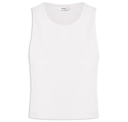 Regata Feminina Texturizada - Branco