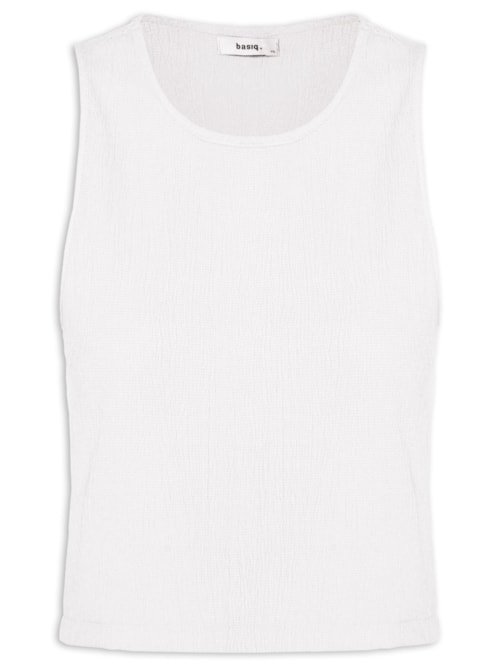 Regata Feminina Texturizada - Branco