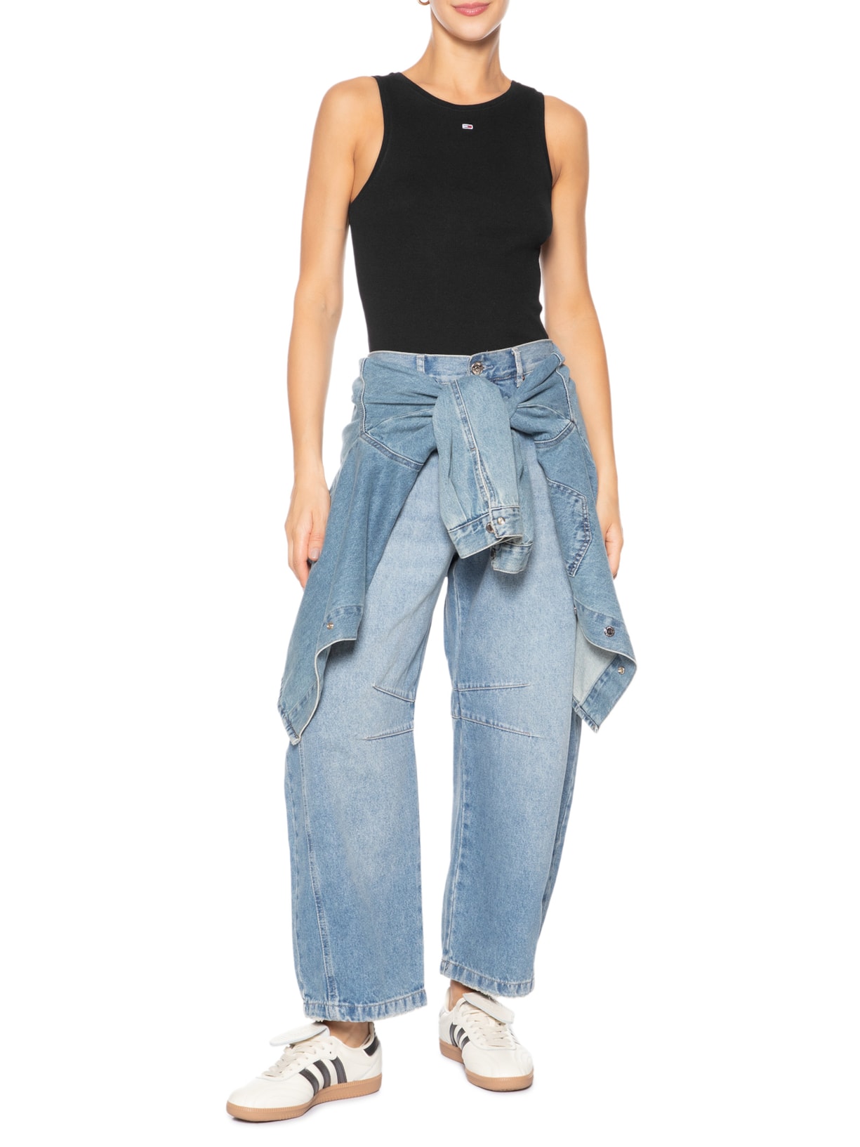 Regata Feminina Tjw Essential Rib Tank Ext Preto Tommy Jeans