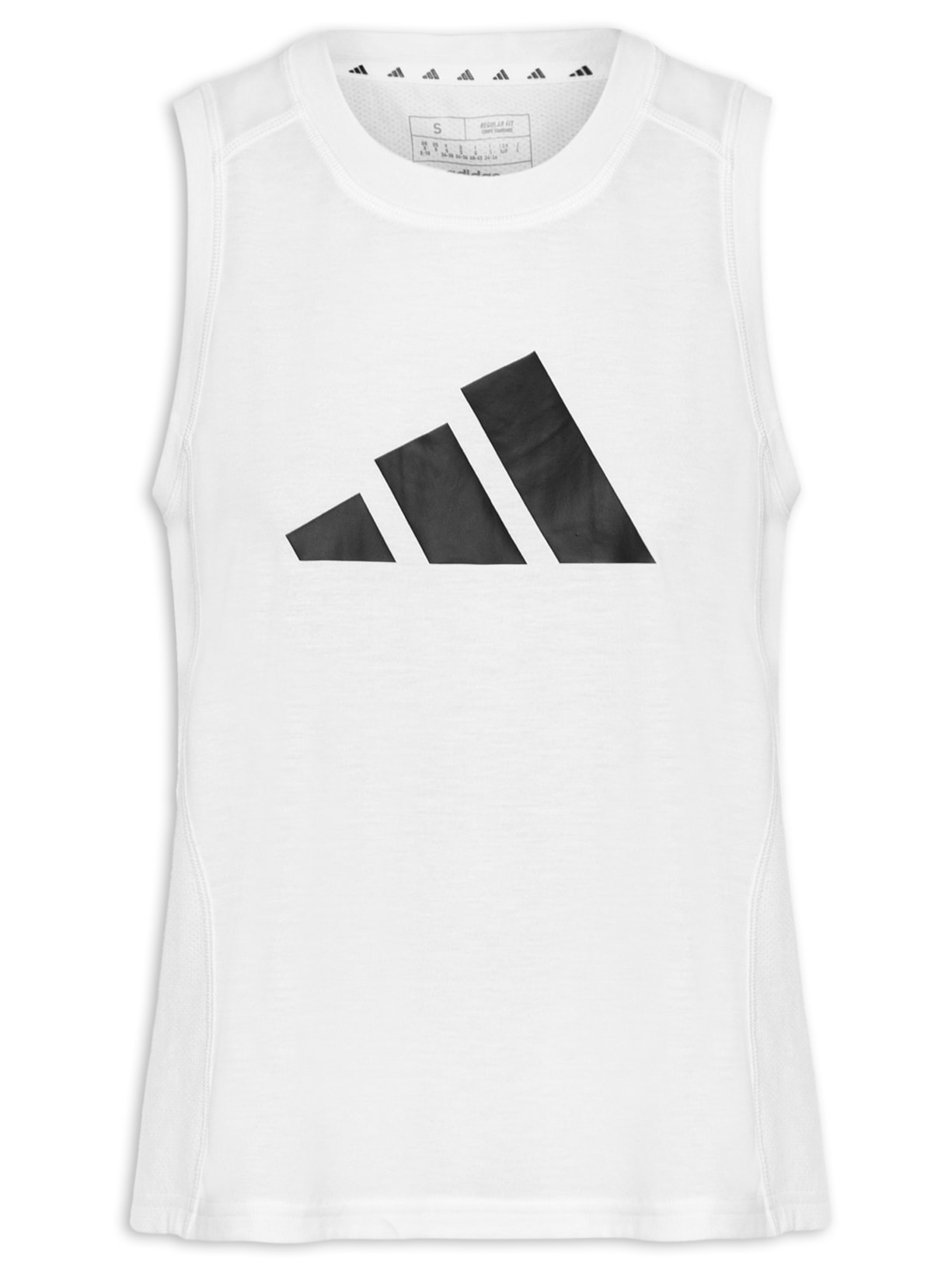Regata Feminina Train Essentials Big Performance Logo - Branco