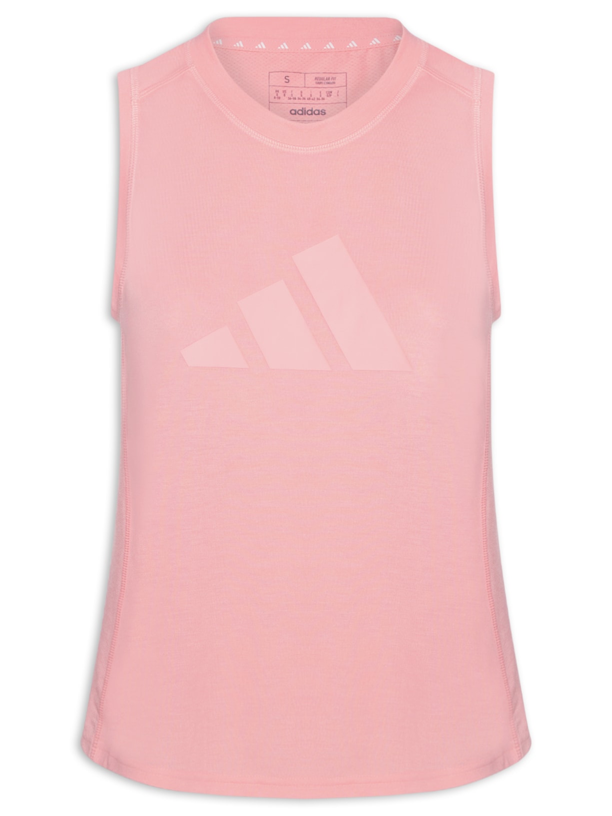 Regata Feminina Train Essentials Big Performance Logo - Rosa