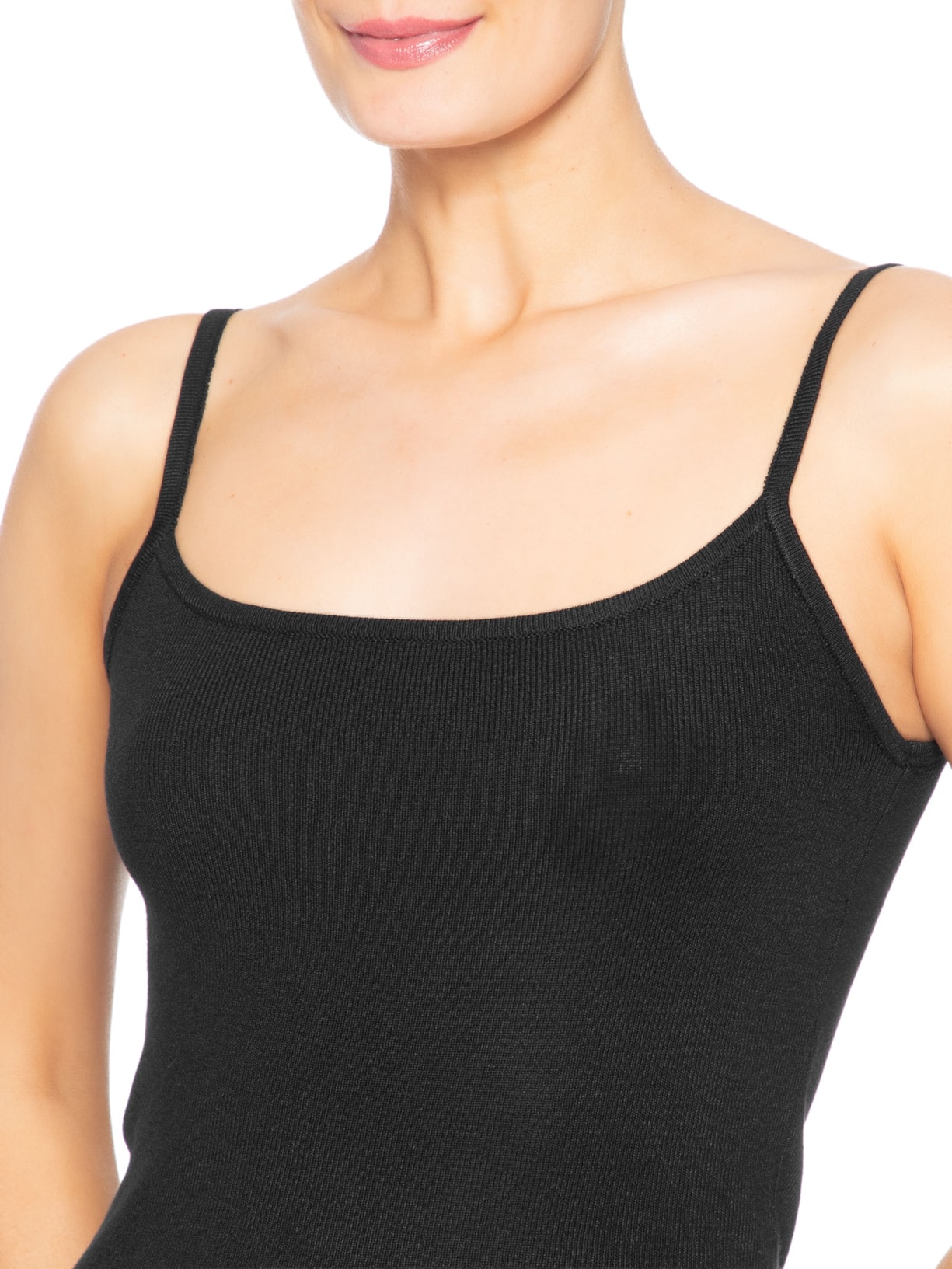 Regata Feminina Tricot Alcinha Básica Preto Basiq