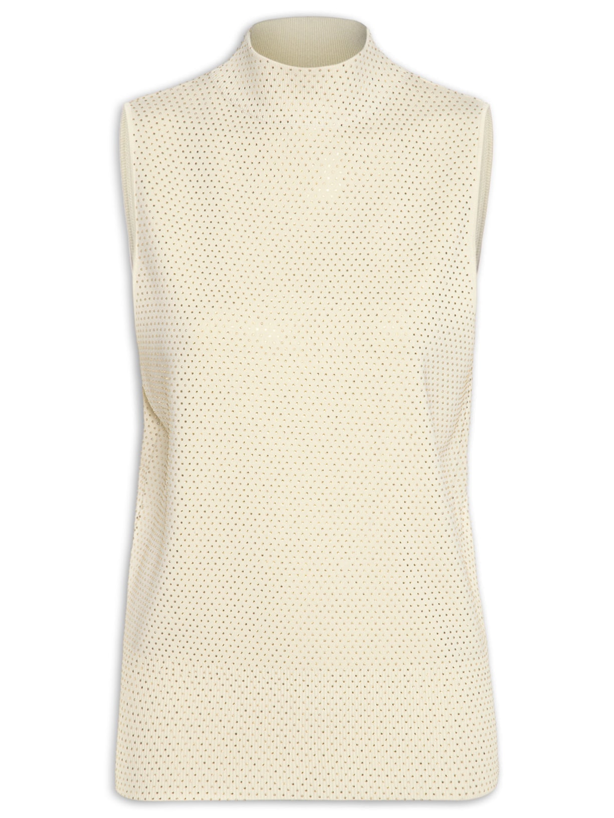 Regata Feminina Tricot Ampla Hotfix Basic - Bege