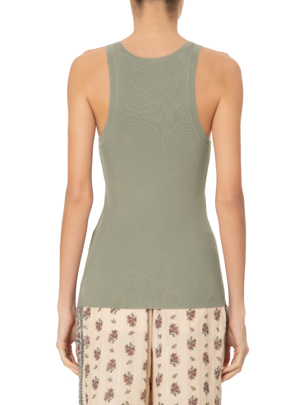Regata Feminina Tricot Basic Verde Maria Filó