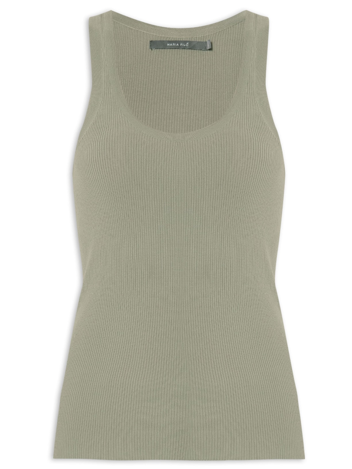 Regata Feminina Tricot Basic Verde Maria Filó