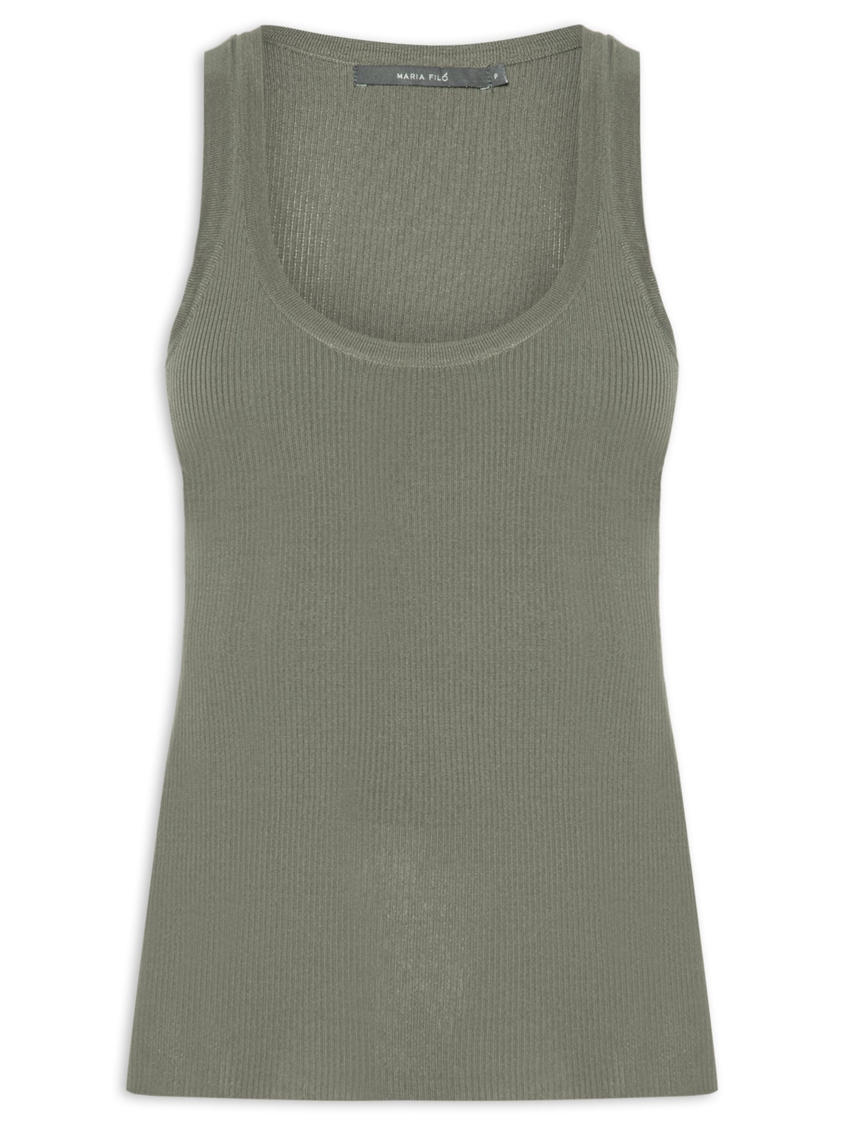 Regata Feminina Tricot Basic Verde Maria Filó