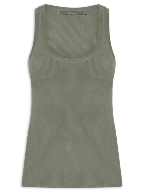 Regata Feminina Tricot Basic - Verde