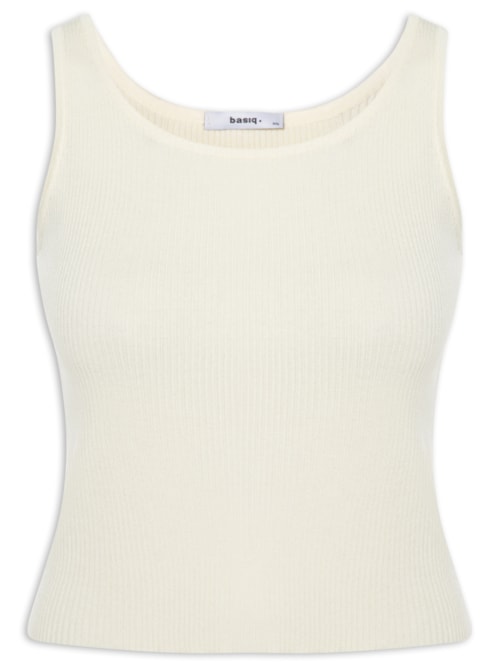 Regata Feminina Tricot Básica – Off White