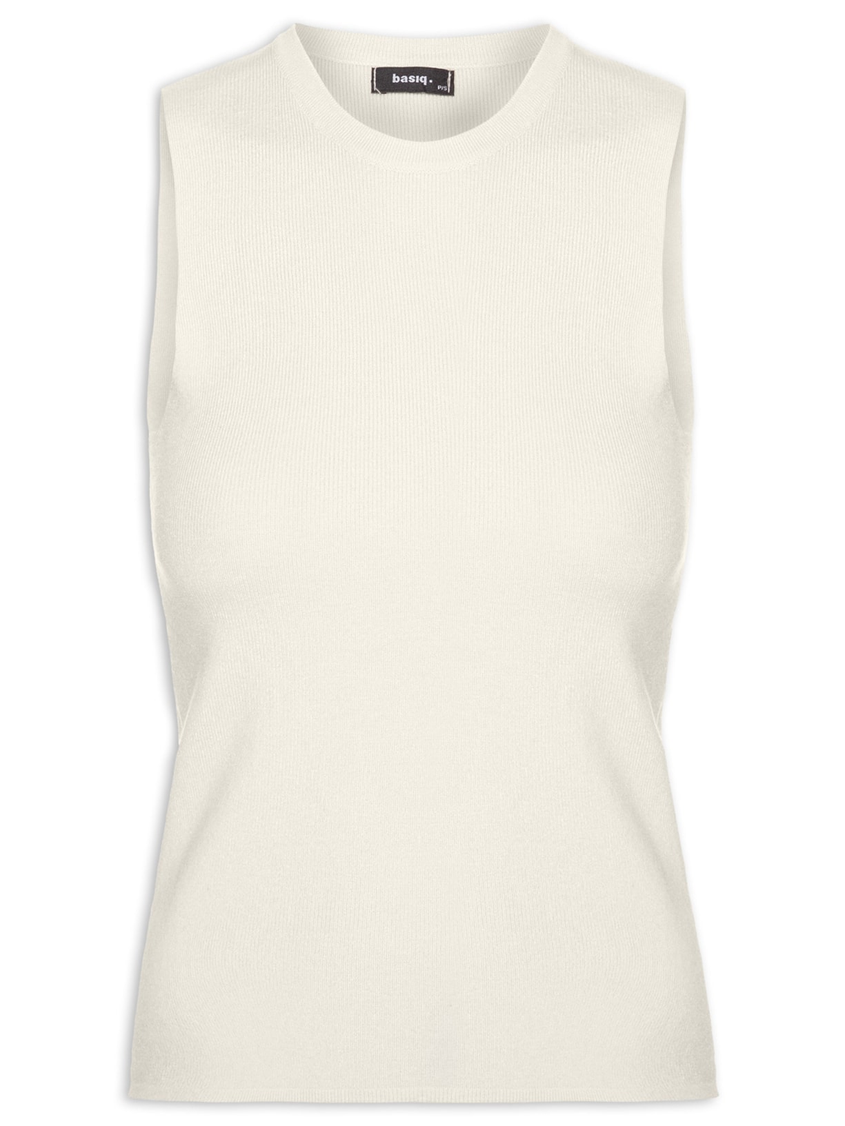 Regata Feminina Tricot Básica Amarelo Basiq