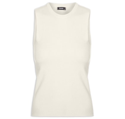 Regata Feminina Tricot Básica - Amarelo