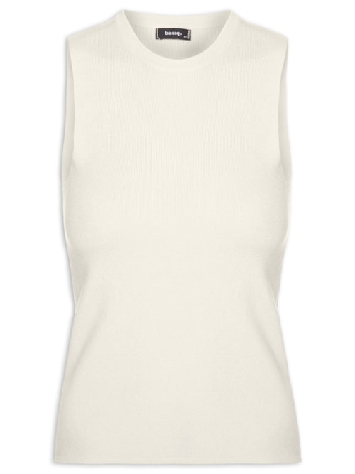 Regata Feminina Tricot Básica - Amarelo