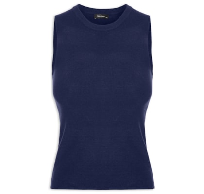 Regata Feminina Tricot Básica - Azul