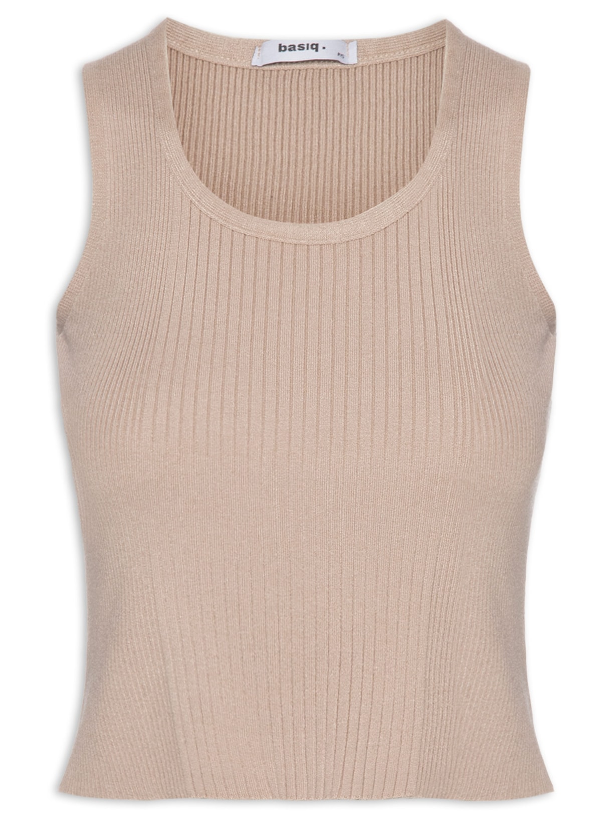 Regata Feminina Tricot Básica - Bege