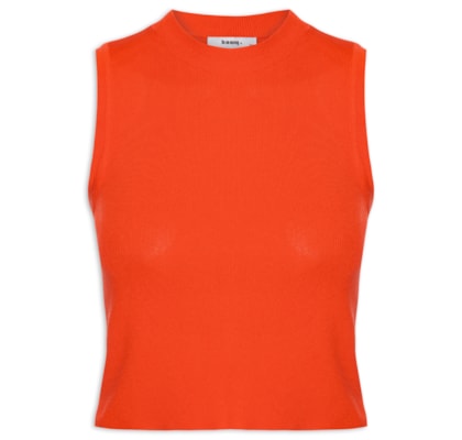 Regata Feminina Tricot Básica - Laranja