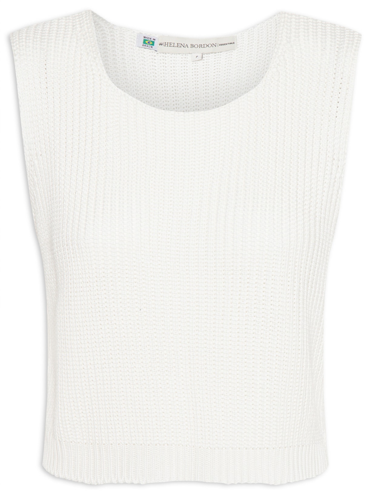 Regata Feminina Tricot Básica - Off White