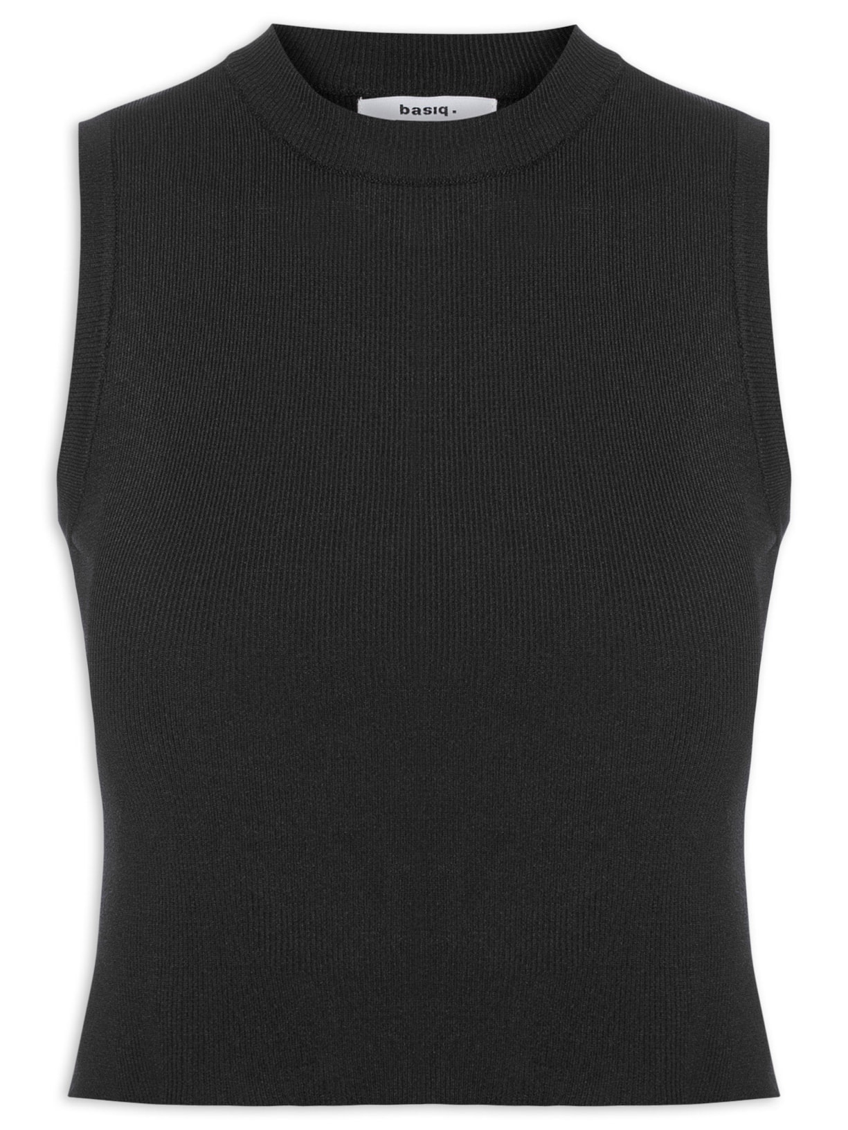 Regata Feminina Tricot Básica - Preto