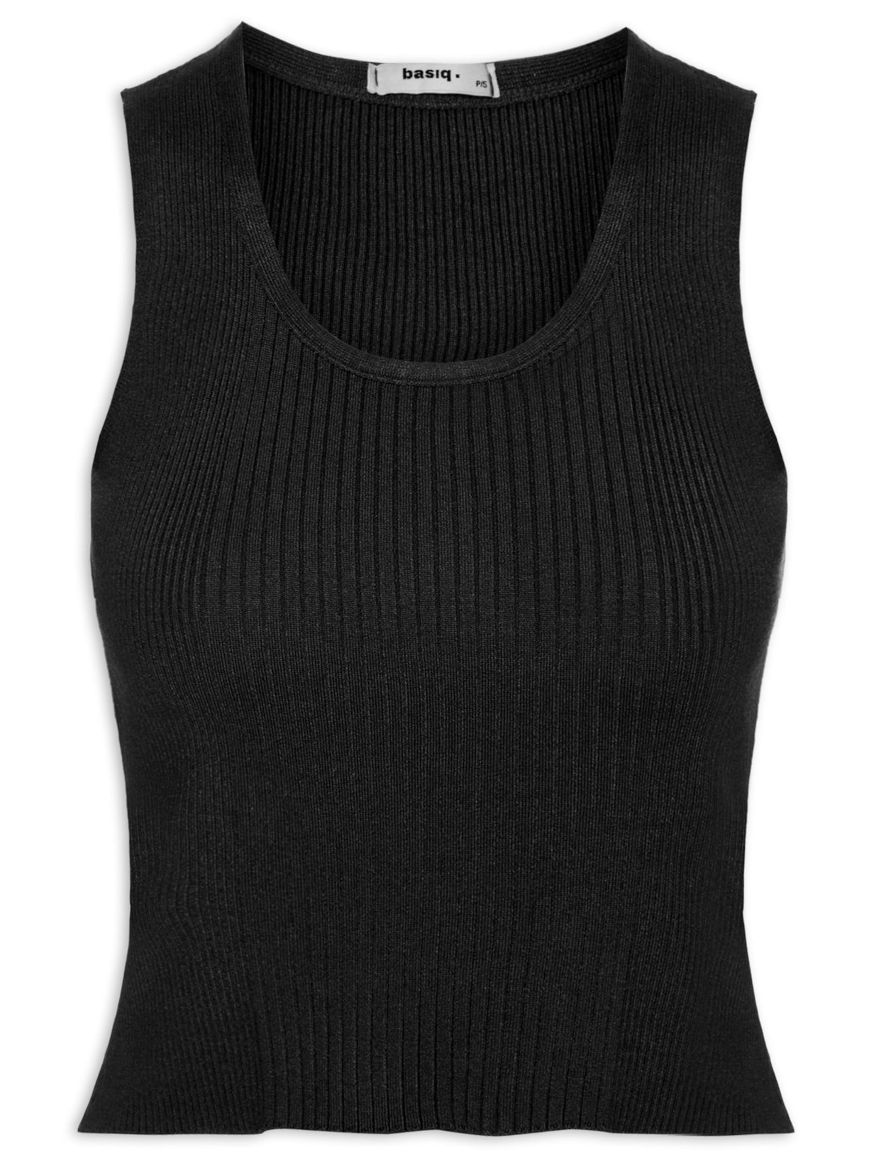 Regata Feminina Tricot Básica - Preto