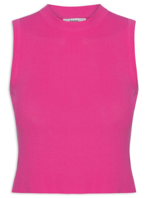 Regata Feminina Tricot Básica - Rosa