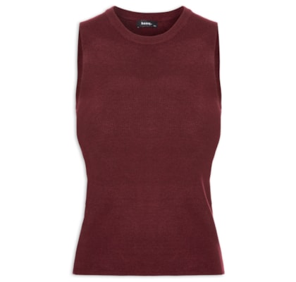 Regata Feminina Tricot Básica - Vermelho 