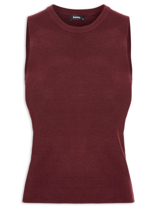 Regata Feminina Tricot Básica - Vermelho