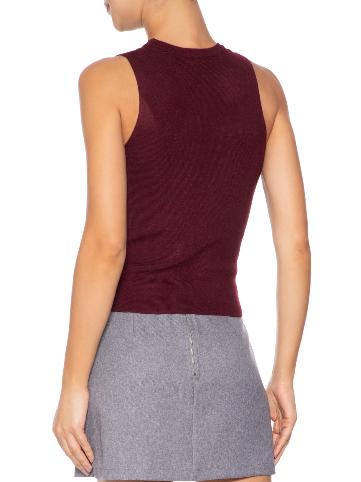 Regata Feminina Tricot Básica Vermelho  Basiq