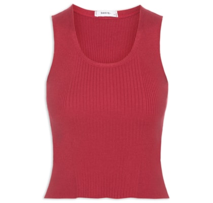 Regata Feminina Tricot Básica - Vermelho