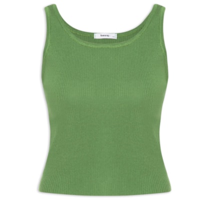 Regata Feminina Tricot Básica – Verde