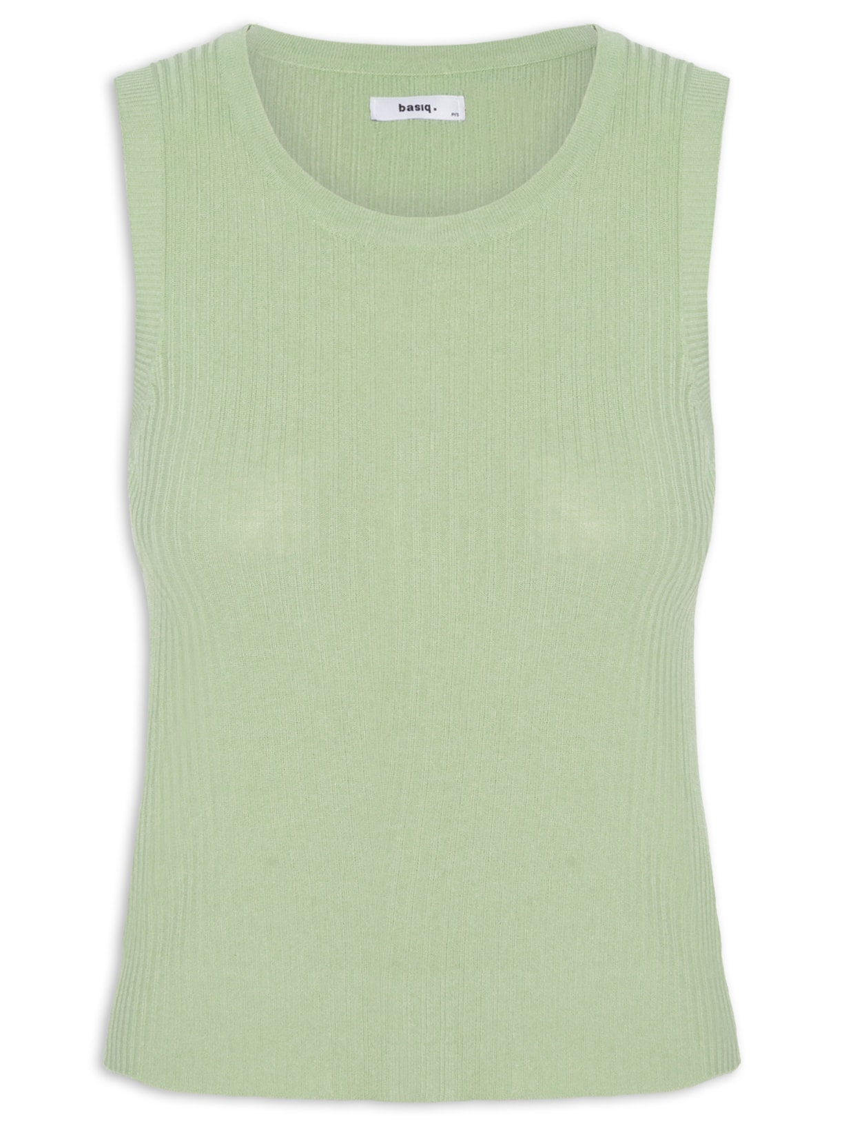 Regata Feminina Tricot Canelada - Verde