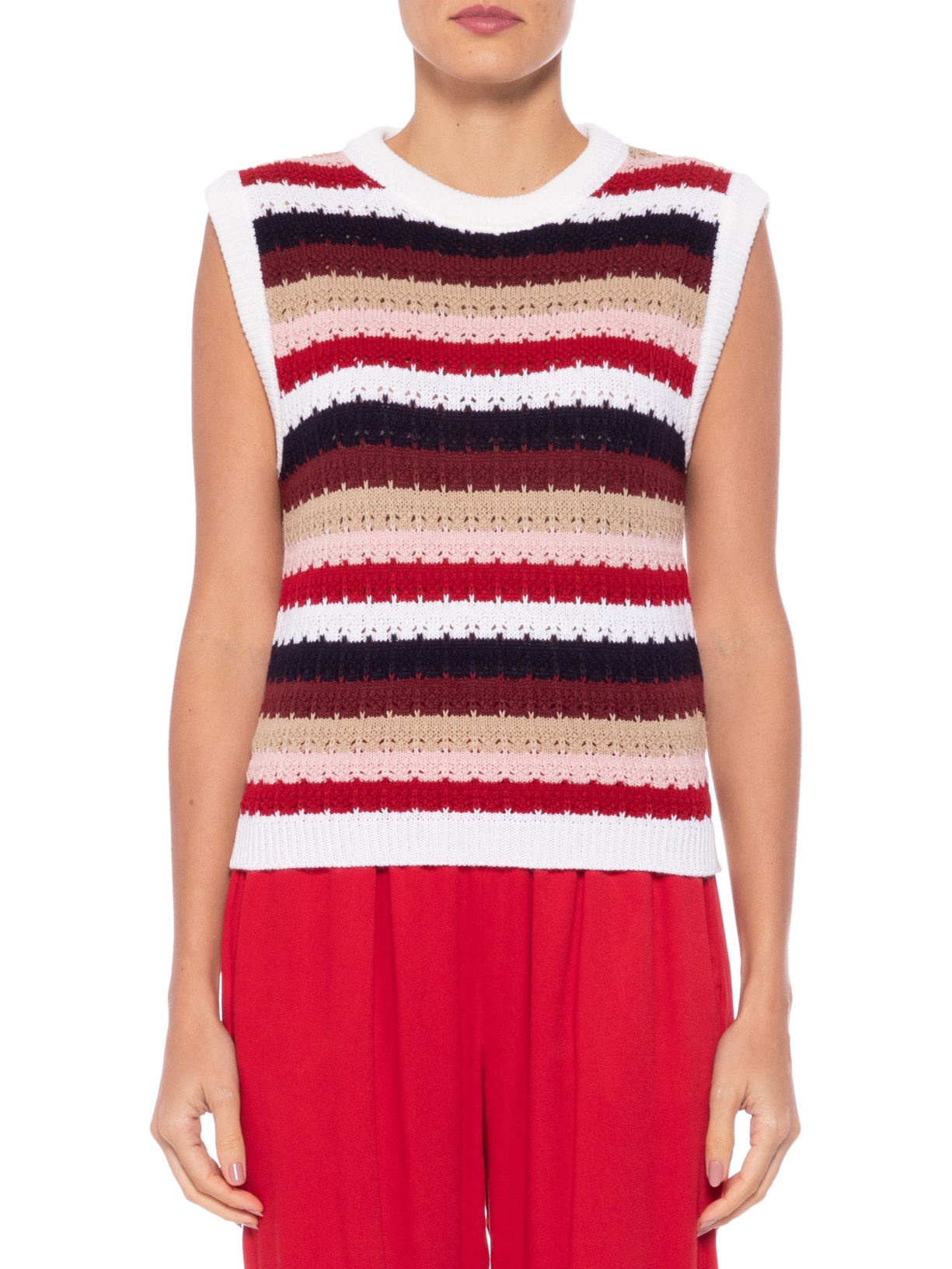 Regata Feminina Tricot Colorida Vermelho '2Essential