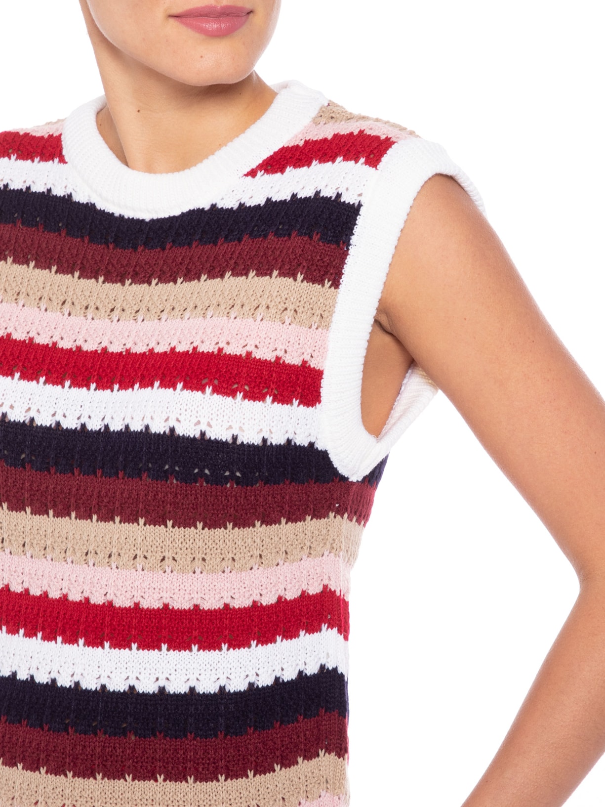 Regata Feminina Tricot Colorida Vermelho '2Essential