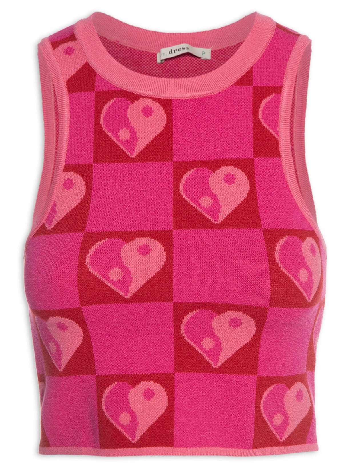 Regata Feminina Tricot Jacquard Yang Rosa Dress To