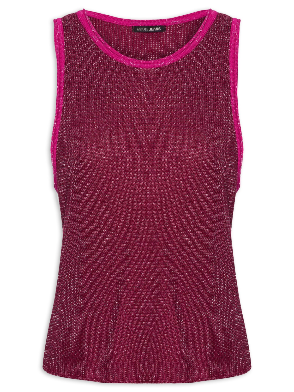 Regata Feminina Tricot Lurex - Vinho
